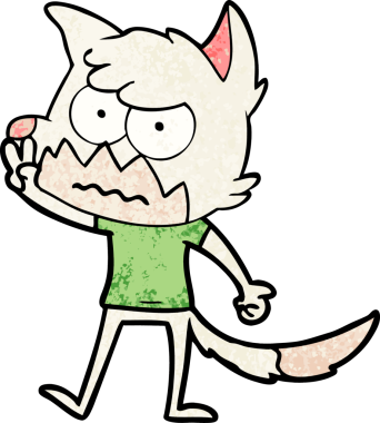 Bir insan tarafından çizilmiş bir tilki.