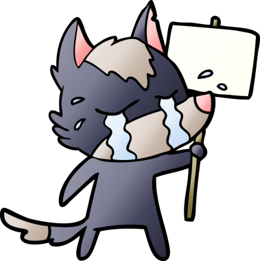 Bir insan tarafından çizilmiş ağlayan kurt çizgi filmi.