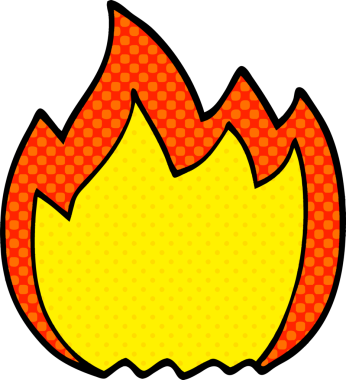 Bir insan tarafından çizilmiş açık alevi karala