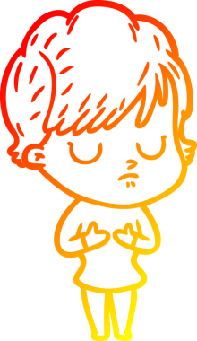 Bir insan tarafından çizilmiş bir karikatür kadın çizimi