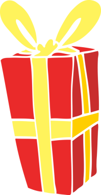 Bir insan tarafından çizilmiş karalama Noel hediyesi.