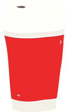 Çizgi film karalaması Bir insan tarafından çizilen kahveyi dışarı çıkar