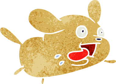 Bir insan tarafından çizilmiş sevimli kawaii köpeğinin serbest çizimi.