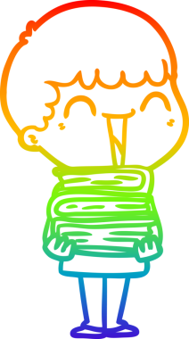 Bir insan tarafından çizilmiş mutlu bir adamın çizgi çizimi.