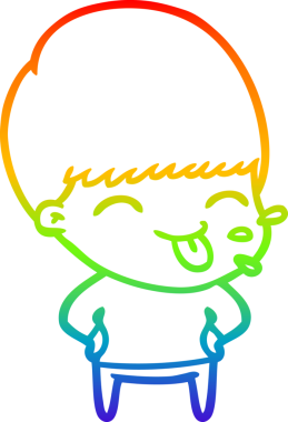 gökkuşağı gradyan çizgisi bir insan tarafından çizilmiş komik bir çizgi çocuk çizimi