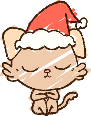 Bir insan tarafından çizilen Noel Kedisi Tebeşiri