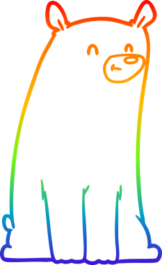 gökkuşağı gradyan çizgi çizimi bir insan tarafından çizilmiş bir çizgi ayı