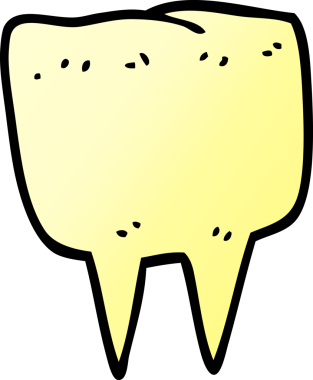 Bir insan tarafından çizilmiş karalama dişi.