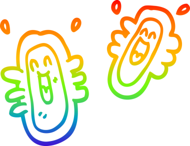 gökkuşağı gradyan çizgi çizimi bir insan tarafından çizilmiş kan hücreleri