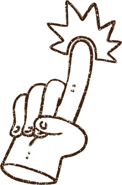 Bir insan tarafından çizilen işaret edilen karakalem çizimi