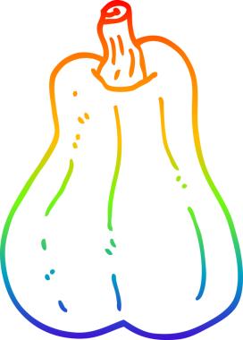 gökkuşağı gradyan çizgi çizimi bir insan tarafından çizilmiş tereyağlı balkabağı