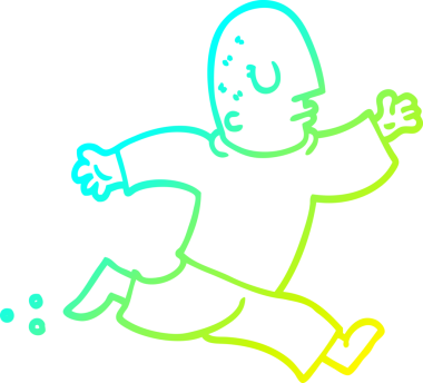 Bir insan tarafından çizilen çizgi film karakteri çizimi.