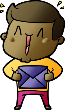 Bir insan tarafından çizilmiş heyecanlı bir çizgi film.