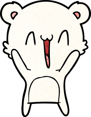 Bir insan tarafından çizilmiş kutup ayısı karikatürü