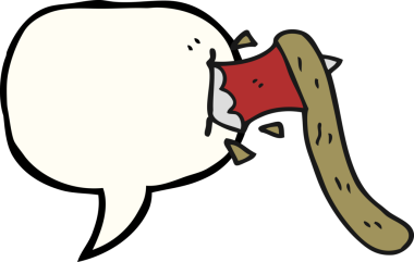 Bir insan tarafından çizilmiş serbest konuşma balonu karikatürü.