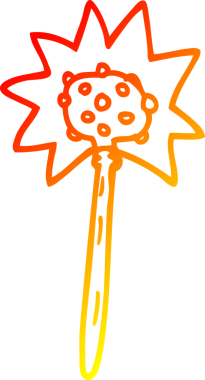 Bir insan tarafından çizilmiş bir karikatür çekicinin sıcak çizgi çizimi