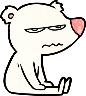 Bir insan tarafından çizilmiş kutup ayısı karikatürü