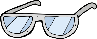 bir insan tarafından çizilmiş karikatür gözlüğü