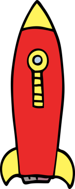 bir insan tarafından çizilmiş karalama uzay roketi