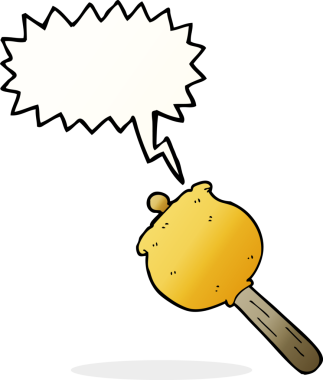 bir insan tarafından çizilmiş konuşma balonlu çizgi film çanı