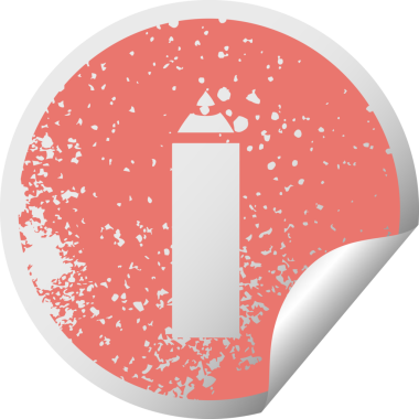 Bir insan tarafından çizilmiş mavi bir kalemin derisi soyulmuş dairesel etiket sembolü.