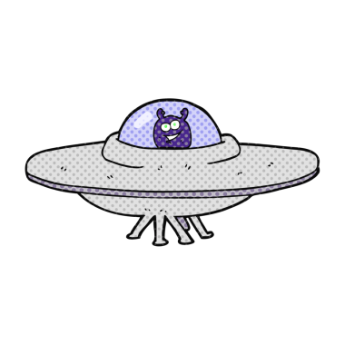 Bir insan tarafından çizilmiş serbest çizim uçan daire.