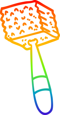 gökkuşağı gradyan çizgi çizimi bir insan tarafından çizilmiş et çekici