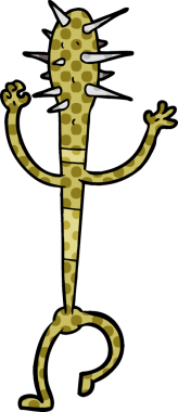 Bir insan tarafından çizilmiş çivili bir yarasa.