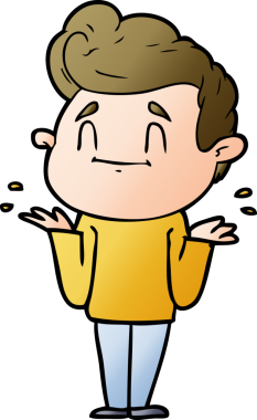 Bir insan tarafından çizilen mutlu çizgi film adamı.