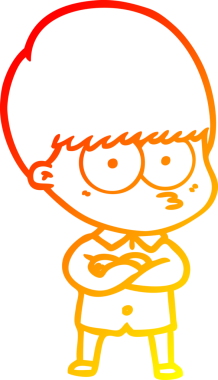 Bir insan tarafından çizilmiş kızgın çizgi film çocuğunun sıcak çizgi çizimi.