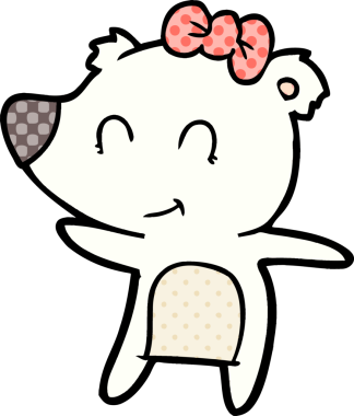 Bir insan tarafından çizilmiş kutup ayısı karikatürü