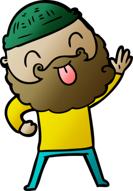 Bir insan tarafından çizilmiş sakallı bir adam.