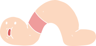 Düz renkli çizgi film bir insan tarafından çizilmiş.