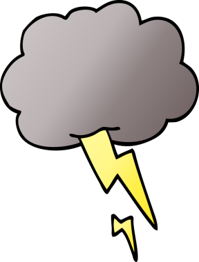 karikatür karalama fırtına bulutu bir insan tarafından çizilmiş