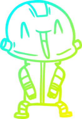 Bir insan tarafından çizilmiş soğuk gradyan robot çizimi