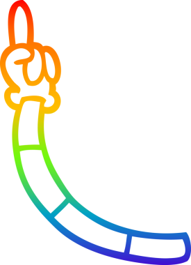 gökkuşağı gradyan çizimi bir insan tarafından çizilmiş eski el hareketlerinin çizimi