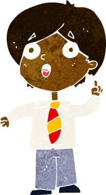 bir insan tarafından çizilen soruyu cevaplayan karikatür öğrencisi.