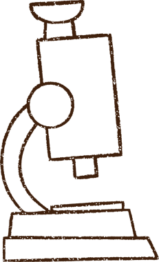 Bir insan tarafından çizilmiş mikroskop Kömür Çizimi