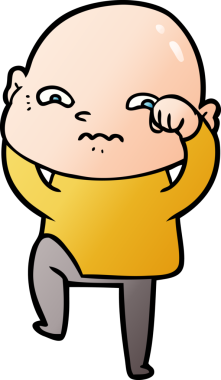 bir insan tarafından çizilmiş sinirli bir adam.