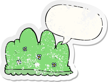 Konuşma baloncuğu olan karikatür çiti bir insan tarafından çizilmiş sıkıntılı eski bir çıkartma