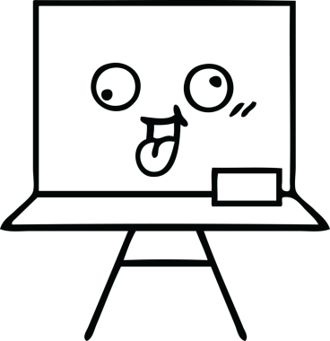 Bir insan tarafından çizilmiş beyaz bir karikatür.