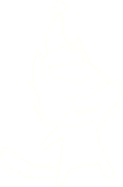 Bir insan tarafından çizilen Noel Köpeği Tebeşiri