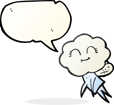 Bir insan tarafından çizilmiş serbest konuşma balonu karikatürü sihirli yaratık