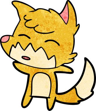 bir insan tarafından çizilmiş tilki çizgi filmi