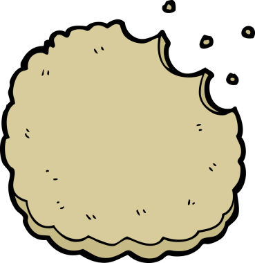 Bir insan tarafından çizilmiş çizgi film bisküvisi