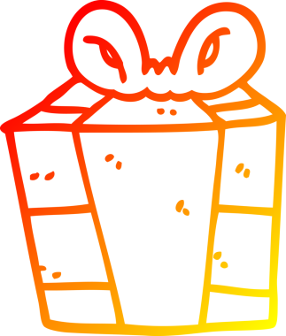 Bir insan tarafından çizilmiş bir çizgi filmin sıcak gradyan çizimi