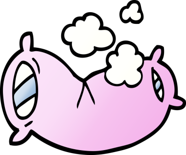 Bir insan tarafından çizilmiş kabarık yastık çizimi