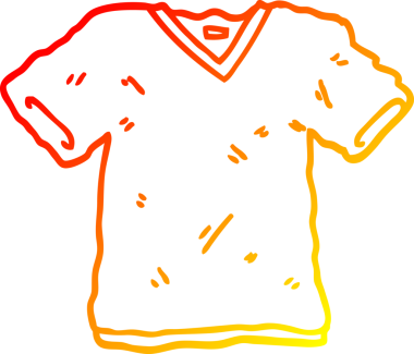 Bir insanın çizdiği karikatür tişörtünün sıcak çizgi çizimi