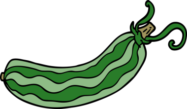 Bir insan tarafından çizilmiş karalama salatalığı.