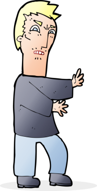 Bir insan tarafından çizilmiş kızgın bir adam.